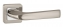 Ручка дверная на квадратной розетке Punto Saturn QR SN/CP-3 матовый никель/хром