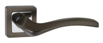 Ручка дверная на квадратной розетке Punto Vesta QR GR/CP-23 графит/хром
