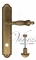Ручка дверная на планке с фиксатором Venezia Olimpo WC-2 PL98 матовая бронза