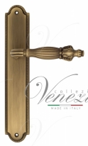 Ручка дверная на планке проходная Venezia Olimpo PL98 матовая бронза