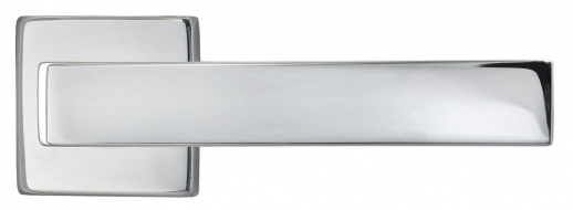 Ручка дверная на квадратной розетке Morelli Luxury, (Horizont/Горизонт) Cro  Хром