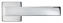 Ручка дверная на квадратной розетке Morelli Luxury, (Horizont/Горизонт) Cro  Хром