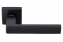 Ручка дверная на квадратной розетке Morelli Luxury HORIZONT-SQ NERO (Горизонт) Черный