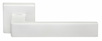 Ручка дверная на квадратной розетке Morelli Luxury, (Horizont/Горизонт) Bia  Белый