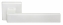 Ручка дверная на квадратной розетке Morelli Luxury, (Horizont/Горизонт) Bia  Белый