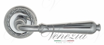 Ручка дверная на круглой розетке Venezia Classic D2 Хром полированный