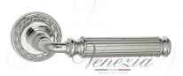 Ручка дверная на круглой розетке Venezia Mosca D2 Хром полированный