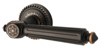 Ручка дверная на круглой розетке Armadillo Matador CL 4 ABL-18 Темная медь