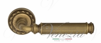 Ручка дверная на круглой розетке Venezia Mosca D2 Бронза матовая