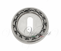 Накладка дверная под ключ буратино Venezia KEY-1 D2 натуральное серебро + черный