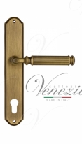 Ручка дверная на планке под цилиндр Venezia Mosca CYL PL02 матовая бронза
