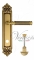 Ручка дверная на планке с фиксатором Venezia Mosca WC-2 PL96 французское золото + коричневый