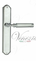 Ручка дверная на планке проходная Venezia Mosca PL02 полированный хром