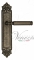 Ручка дверная на планке проходная Venezia Mosca PL96 античное серебро