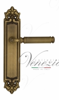 Ручка дверная на планке проходная Venezia Mosca PL96 матовая бронза