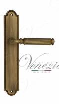 Ручка дверная на планке проходная Venezia Mosca PL98 матовая бронза