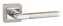 Ручка дверная на квадратной розетке Punto Pluton QR SN/CP-3 матовый никель/хром