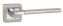 Ручка дверная на квадратной розетке Punto Galaxy QR SN/CP-3 матовый никель/хром