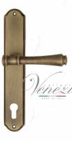 Ручка дверная на планке под цилиндр Venezia Callisto CYL PL02 матовая бронза