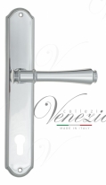 Ручка дверная на планке под цилиндр Venezia Callisto CYL PL02 полированный хром