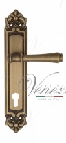 Ручка дверная на планке под цилиндр Venezia Callisto CYL PL96 матовая бронза