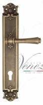 Ручка дверная на планке под цилиндр Venezia Callisto CYL PL97 матовая бронза