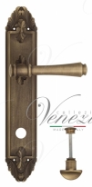Ручка дверная на планке с фиксатором Venezia Callisto WC-2 PL90 матовая бронза