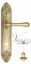 Ручка дверная на планке с фиксатором Venezia Callisto WC-2 PL90 полированная латунь