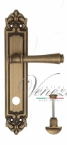 Ручка дверная на планке с фиксатором Venezia Callisto WC-2 PL96 матовая бронза