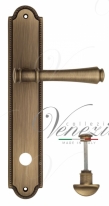 Ручка дверная на планке с фиксатором Venezia Callisto WC-2 PL98 матовая бронза