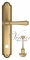 Ручка дверная на планке с фиксатором Venezia Callisto WC-2 PL98 французское золото + коричневый
