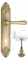 Ручка дверная на планке с фиксатором Venezia Callisto WC-4 PL90 полированная латунь