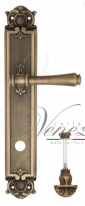 Ручка дверная на планке с фиксатором Venezia Callisto WC-4 PL97 матовая бронза