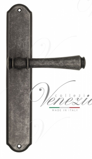 Ручка дверная на планке проходная Venezia Callisto PL02 античное серебро