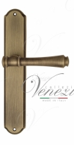 Ручка дверная на планке проходная Venezia Callisto PL02 матовая бронза