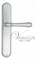Ручка дверная на планке проходная Venezia Callisto PL02 полированный хром