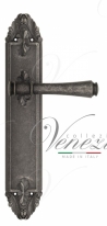 Ручка дверная на планке проходная Venezia Callisto PL90 античное серебро