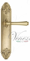 Ручка дверная на планке проходная Venezia Callisto PL90 полированная латунь