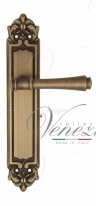 Ручка дверная на планке проходная Venezia Callisto PL96 матовая бронза
