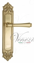 Ручка дверная на планке проходная Venezia Callisto PL96 полированная латунь