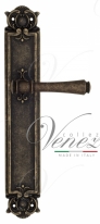 Ручка дверная на планке проходная Venezia Callisto PL97 античная бронза