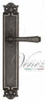 Ручка дверная на планке проходная Venezia Callisto PL97 античное серебро