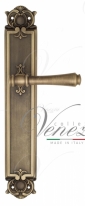 Ручка дверная на планке проходная Venezia Callisto PL97 матовая бронза