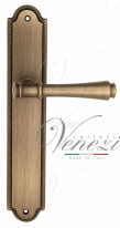 Ручка дверная на планке проходная Venezia Callisto PL98 матовая бронза