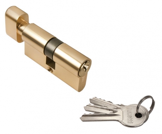 Ключевой цилиндр RUCETTI с поворотной ручкой (60 мм) R60CK PG Золото