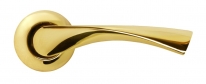 Ручка дверная на круглой розетке Rucetti RAP 1 PG Золото