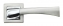 Ручка дверная на квадратной розетке Rucetti RAP 12-S SN/CP Белый никель/хром