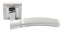 Ручка дверная на квадратной розетке Rucetti RAP 13-S SN/CP Белый никель/хром