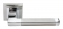 Ручка дверная на квадратной розетке Rucetti RAP 17-S SN/CP Белый никель/хром