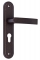 Ручка дверная на планке под цилиндр МЕТТЭМ для ЗВ4 НР0901 (плоская) медный антик